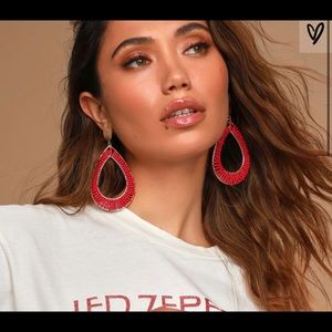 ⭐️B1G1FREE⭐️ NWT red statement earrings! 😍